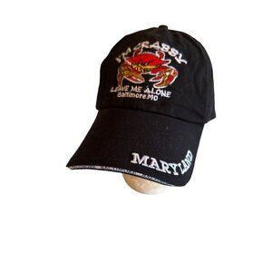 I'm Crabby Black Baltimore Maryland Hat Cap Adjustable